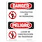 Signmission Safety Sign, OSHA, 14" Height, Rigid Plastic, Construction Site No Trespassing Spanish OS-DS-P-1014-VS-1100 - alternate 1